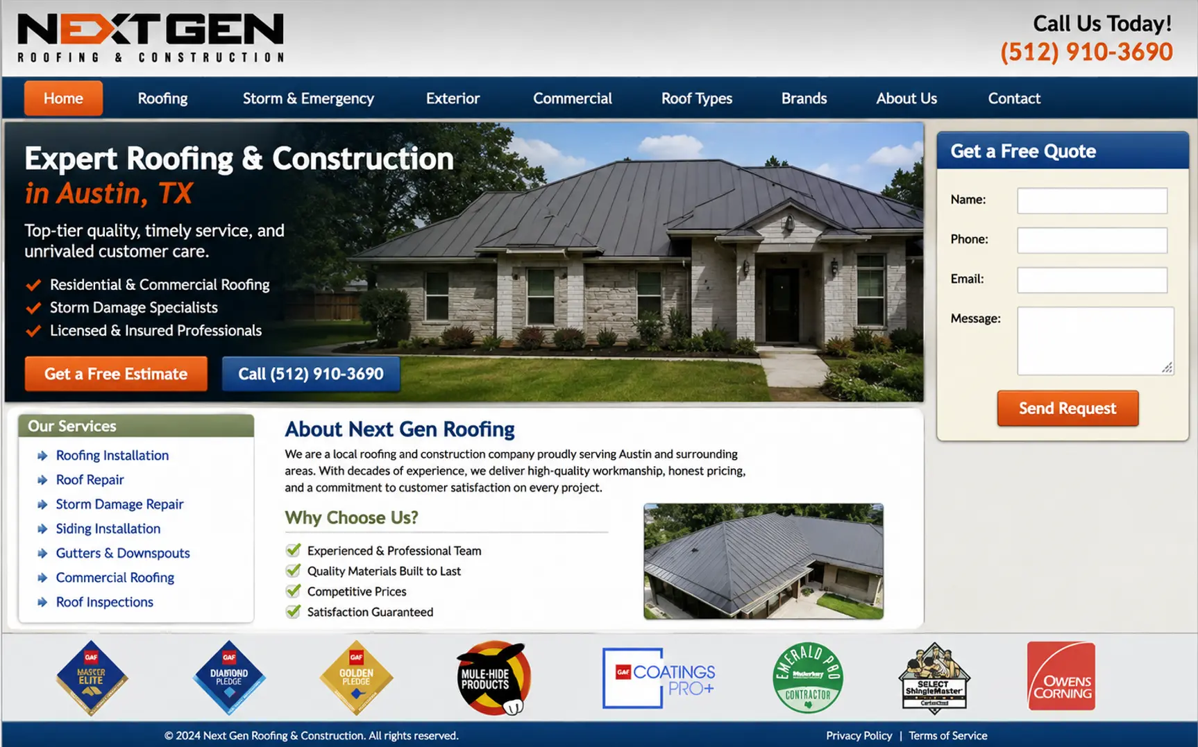 NextGen Roofing — before